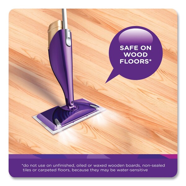 Swiffer WetJet System Wood Mopping Pad, 5.4 x 11.3, White, 20PK - 76563