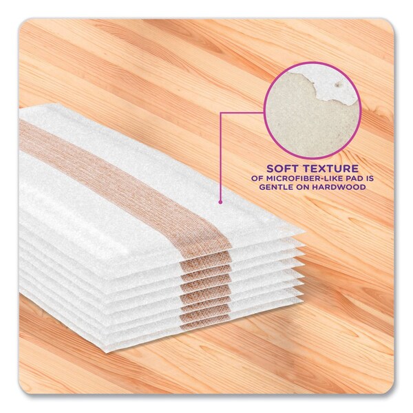 Swiffer WetJet System Wood Mopping Pad, 5.4 x 11.3, White, 20PK - 76563