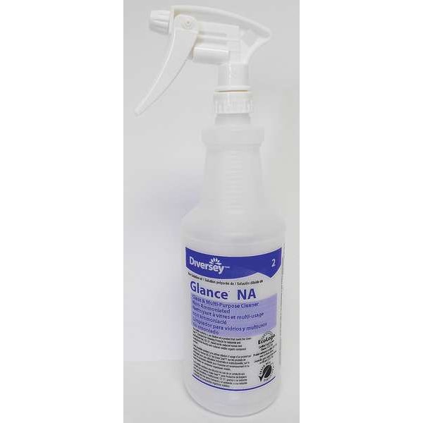 Diversey 32 oz. Clear, Preprinted Trigger Spray Bottle, 12 Pack - 130250
