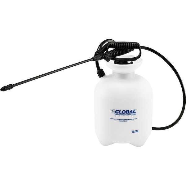 Global Industrial 4 Liter Capacity Sanitizing & Cleaning All Purpose Pump Sprayer - 534737