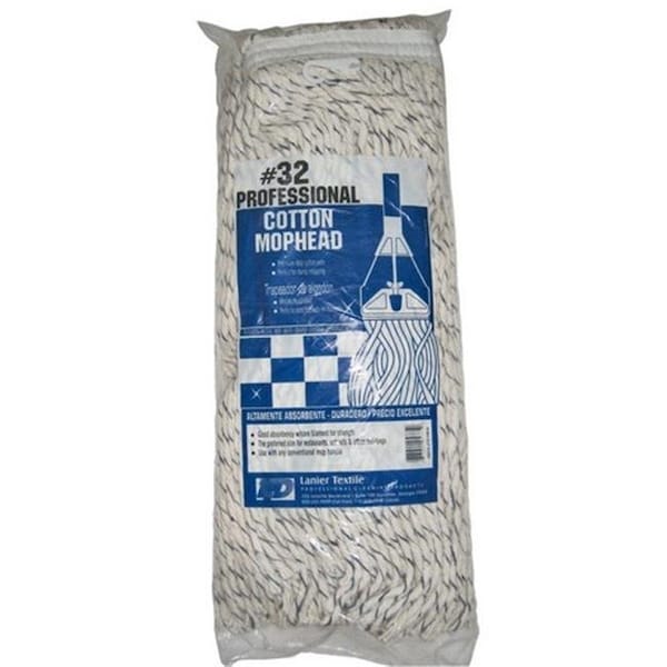 Elite Mops & Brooms Lanier 106-4PLY-#32 Size 32 Cut End Mop Head - pack of 6 - 10473
