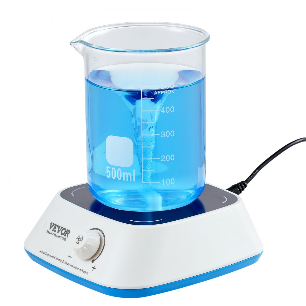 VEVOR Magnetic Stirrer, 0-2000 RPM Stir Plate with Adjustable Speed Knob, 3000mL Plate Stirrer Kit, Stir Bar Included - CLJBJ13000MLBUFHAV1