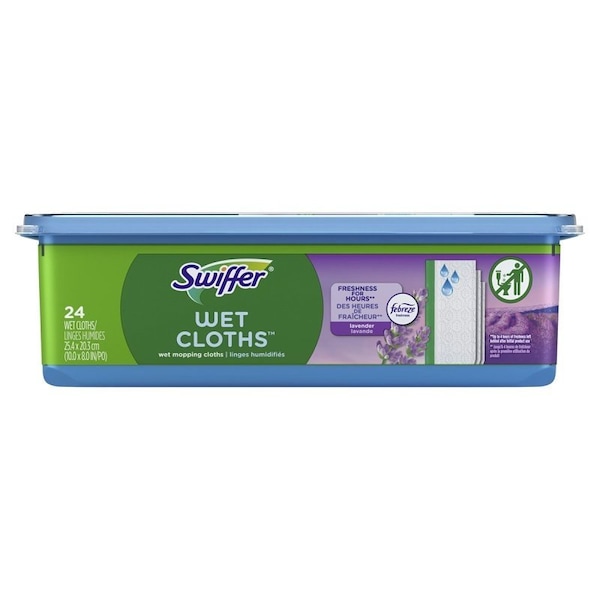 Swiffer Sweeper 3700015846 Wet Mopping Pad Refill, 24 Capacity, Cotton, White - 037000158462