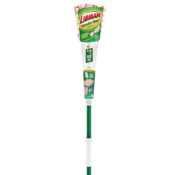 The Libman Co Libman Wonder Series Mop, 62 in L, Microfiber Mop Head, Steel Handle - 2000