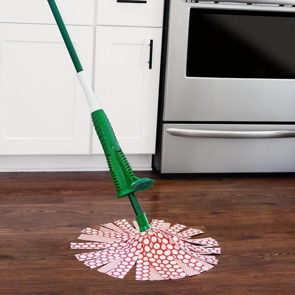 The Libman Co Heavy-Duty Wonder Wet Mop, Quick Connect Mop Connection, Microfiber Mop Head, Wh Mop Head, Steel Handle - 1228