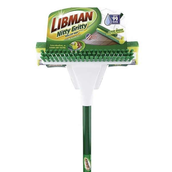The Libman Co Libman Roller Mop, 51 in OAL, Microfiber/Synthetic Mop Head, Steel Handle - 2010