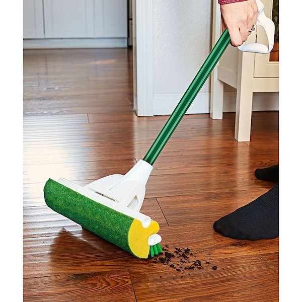 The Libman Co Libman Roller Mop, 51 in OAL, Microfiber/Synthetic Mop Head, Steel Handle - 2010