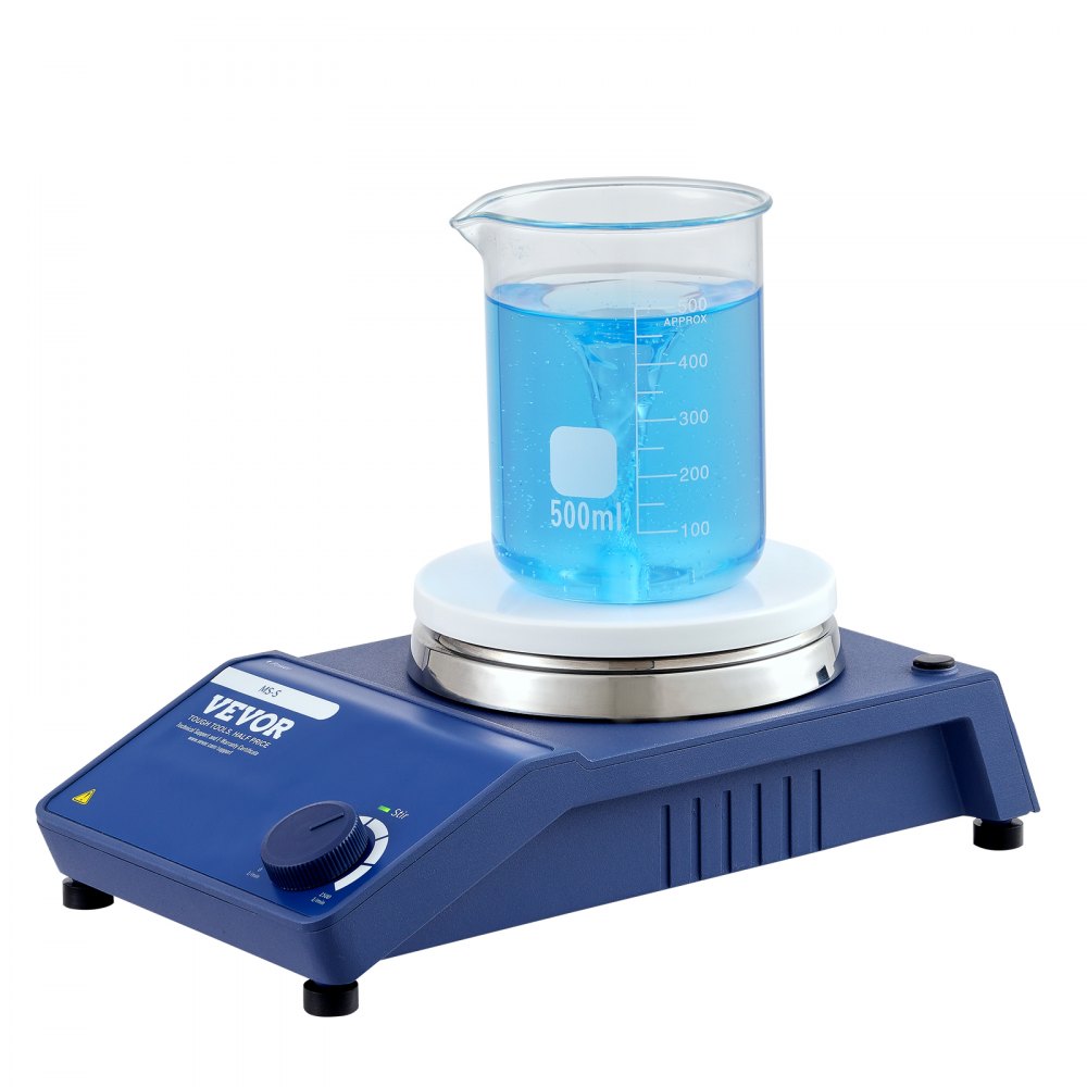 VEVOR Magnetic Stirrer, 0-1500 RPM Stir Plate with Adjustable Speed Knob, 20L Plate Stirrer Kit, Stir Bar Included - CLJBJ120LBJR0ICLWV1