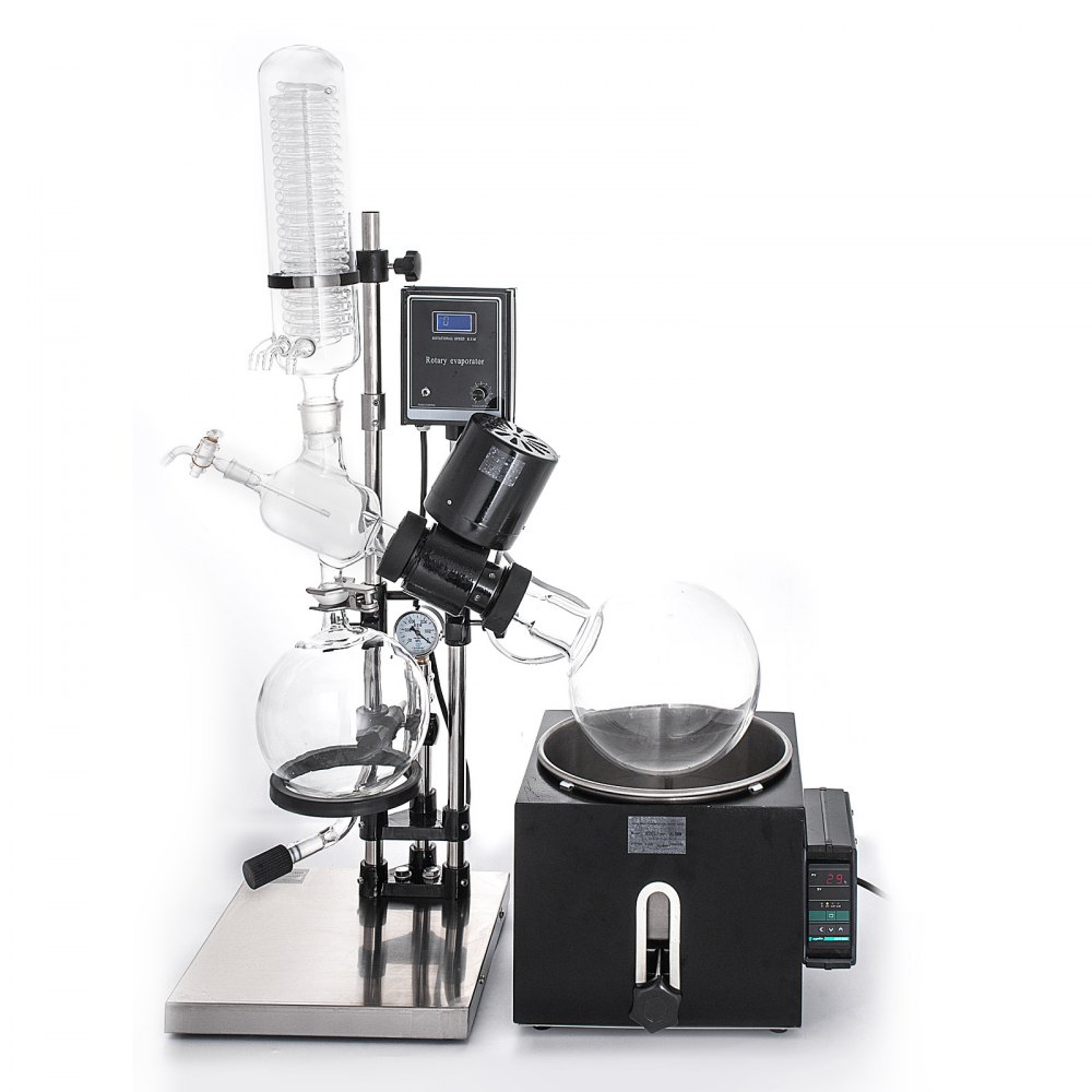 VEVOR 5L Rotary Evaporator RE-501 lab Evaporator Rotary Vacuum Evaporator Digital Controller 0-90rpm Rotary Evaporator Set - XZZFQ-5LSDB000001V1