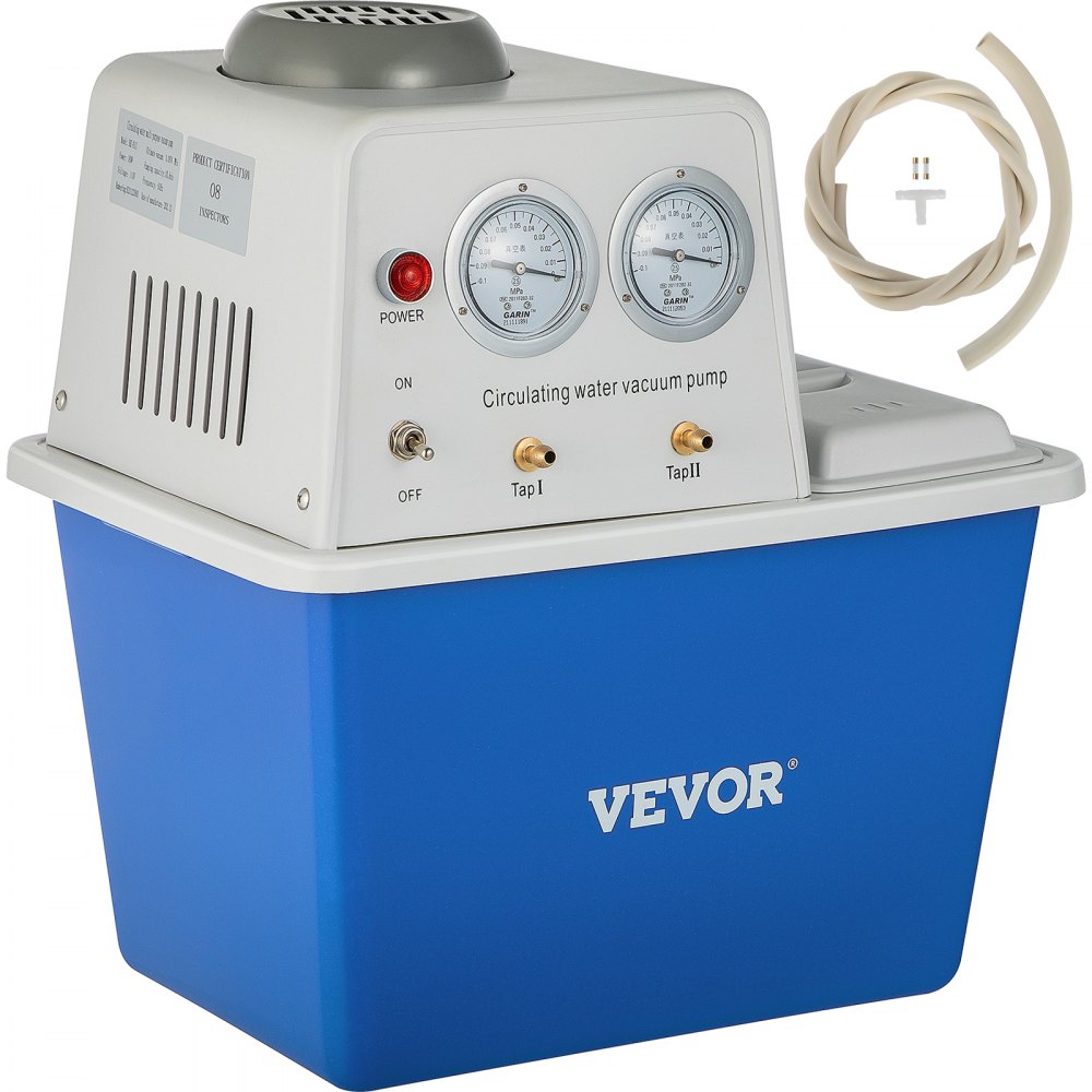 VEVOR Lab Multi-Purpose Water Circulating Vacuum Pump,15L, with 2 Off-Gas Taps,Stainless Vacuum Pump 180W 110V,Anti-Corrosion Pump Lab Chemistry Equipment - XZZFQ15LXHZKB0001V1