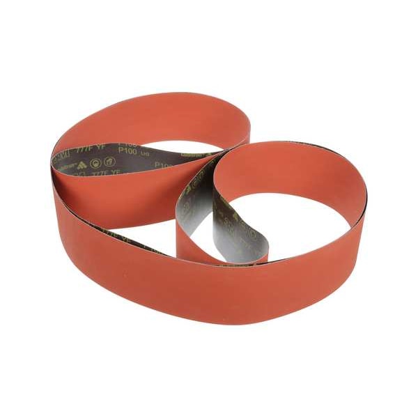 Banda de lija 3M, cubierta, 6 pulgadas de ancho, 60 pulgadas de largo, 60 granos, No aplicable, Cerámica, 777F, Naranja - 60430037139