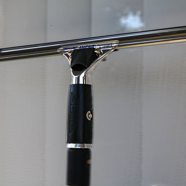 Ettore Stainless Steel with Rubber Grip Super Channel Squeegee Handle - 13930