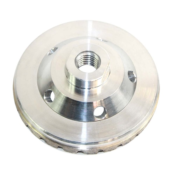Rueda de Copa Turbina de Diamante de 4 Pulgadas de Especialidad, Cuerpo de Aluminio con Rosca de 5/8 Pulgadas x 11 - 4ATCW