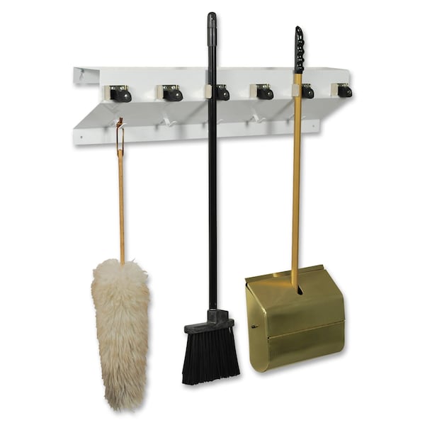 The Clincher Mop/Broom Holder, 6 Handle, 34 In - 333-6 WHT2