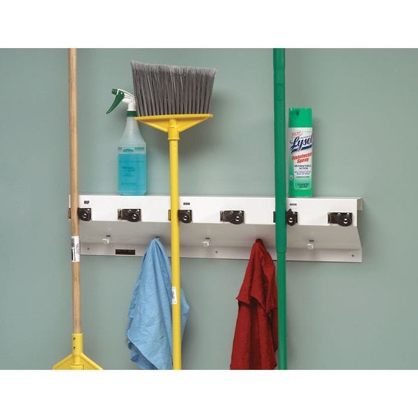 The Clincher Mop/Broom Holder, 6 Handle, 34 In - 333-6 WHT2