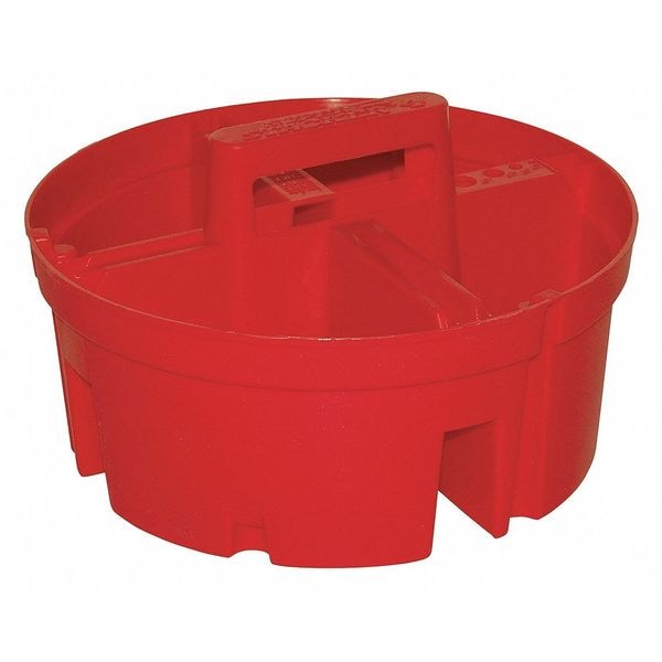 Bucket Boss 4 Compartment Super Stacker Small Parts Organizer, Fits 5 Gal Buckets, Red - 15054