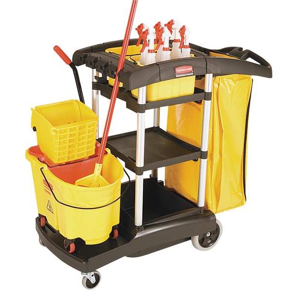 Rubbermaid Commercial Sanitizing Caddy, Yel, 8 In., 2 1/2 Gal. - FG9T8200YEL