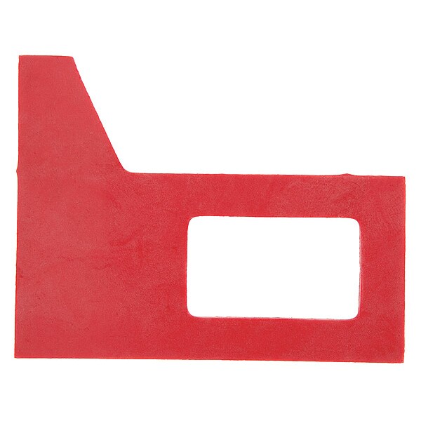 Tennant Rear Squeegee End Gasket, 3 3/8 in L, Red - 83874