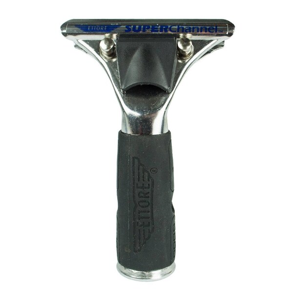 Ettore Stainless Steel Rubber Grip Super Channel Squeegee Handle 12, 12PK - 13930