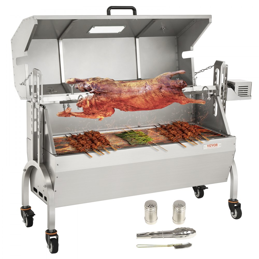 VEVOR Roaster Spit Rotisserie BBQ Grill Pig Lamb Chicken Roaster 50W 132LBS - HLKD4650W60KGCMNMV1