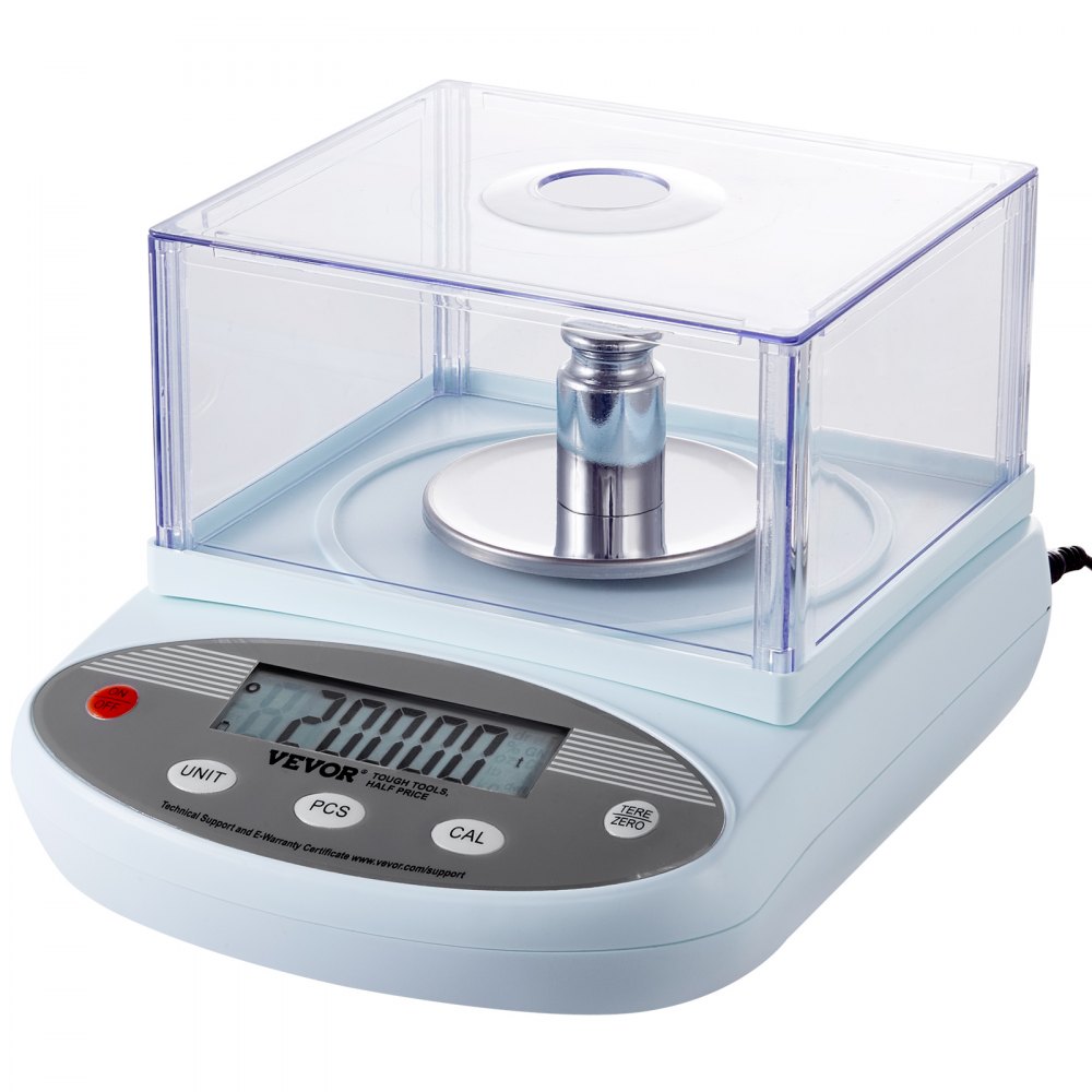 VEVOR Analytical Balance Lab Scale 500g x 0.001g 13 Units with Windshield LCD - SYSCHTP0001GFGCEAV1