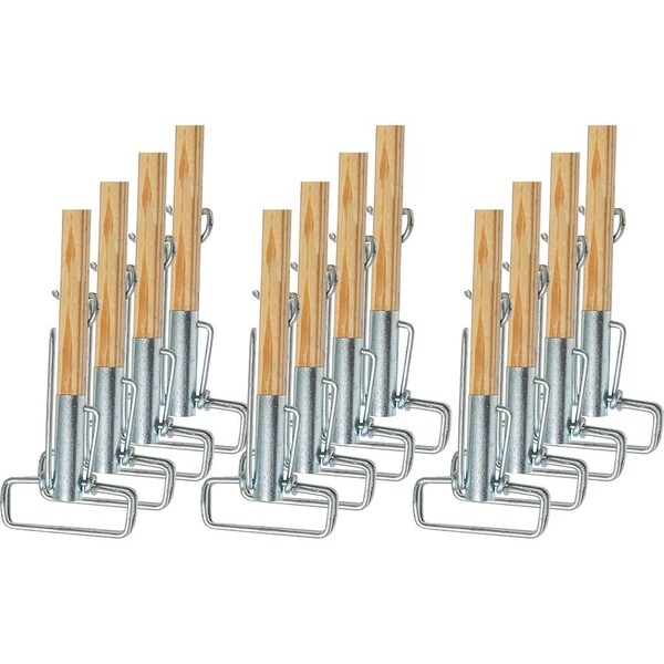 Genuine Joe Metal Sure Grip Mop Handle - 60in Length - 1.13in Diameter - Metal - Brown, 12PK - GJO18415CT