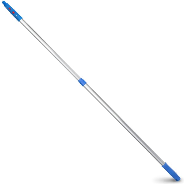 Gritt Commercial 6' Telescopic Pole, Aluminum, Adjustable 3.5 - 6' length with Click / Lock Adapter Cone - GRI106-6F