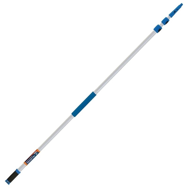 Unger Professional Telescopic Pole with Locking Cone and QuickFlip Clamps, 6 ft Min Pole L, 18 ft Max Pole L - 972960