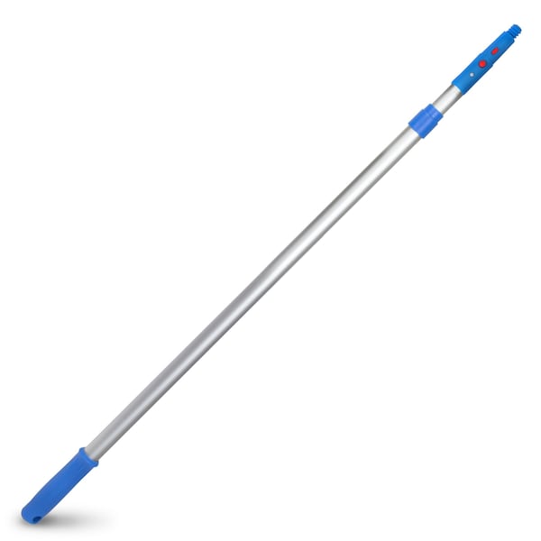 Gritt Commercial 6' Telescopic Pole, Aluminum, Adjustable 3.5 - 6' length with Click / Lock Adapter Cone - GRI106-6F-12PK-ZORO