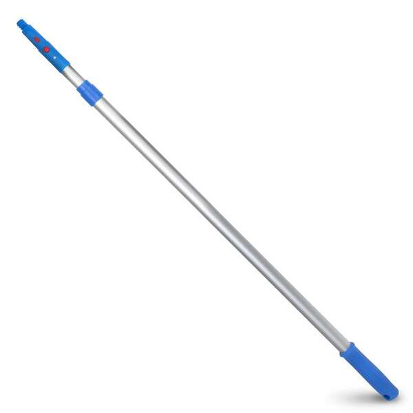 Gritt Commercial 6' Telescopic Pole, Aluminum, Adjustable 3.5 - 6' length with Click / Lock Adapter Cone - GRI106-6F-12PK-ZORO