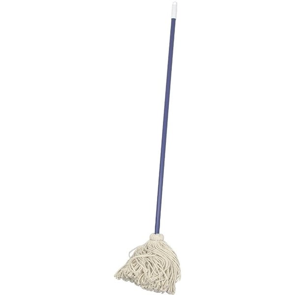 Birdwell Deck Mop with Swivel Cap, 48 in L, Cotton Mop Head, Metal Handle - 9620-6