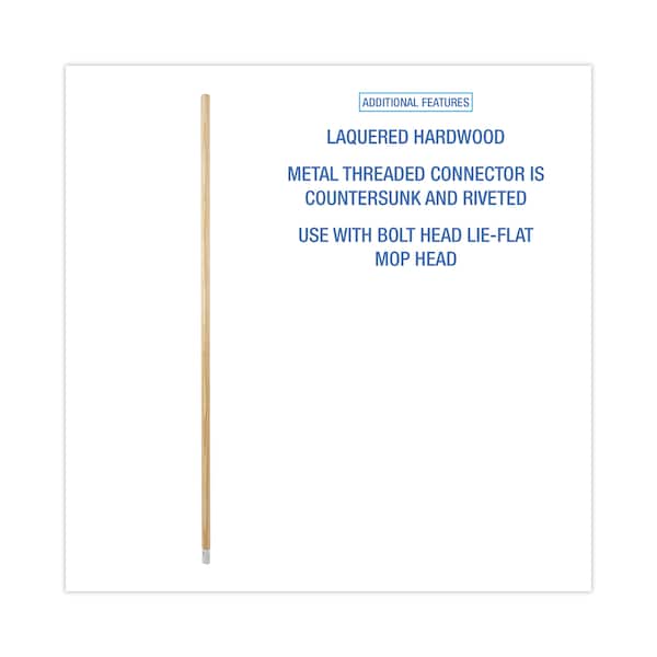 Boardwalk 54" Mop and Broom Handles, 1.13" Dia, Natural, Wood - BWK833