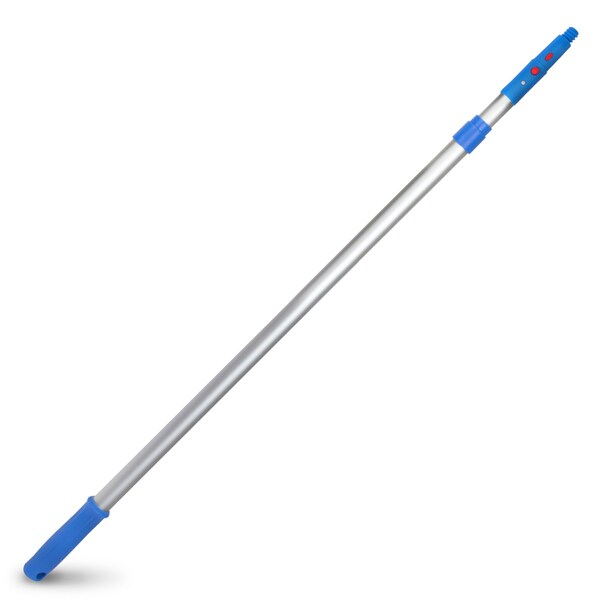 Gritt Commercial 6' Telescopic Pole, Aluminum, Adjustable 3.5 - 6' length with Click / Lock Adapter Cone - GRI106-6F-2PK-ZORO