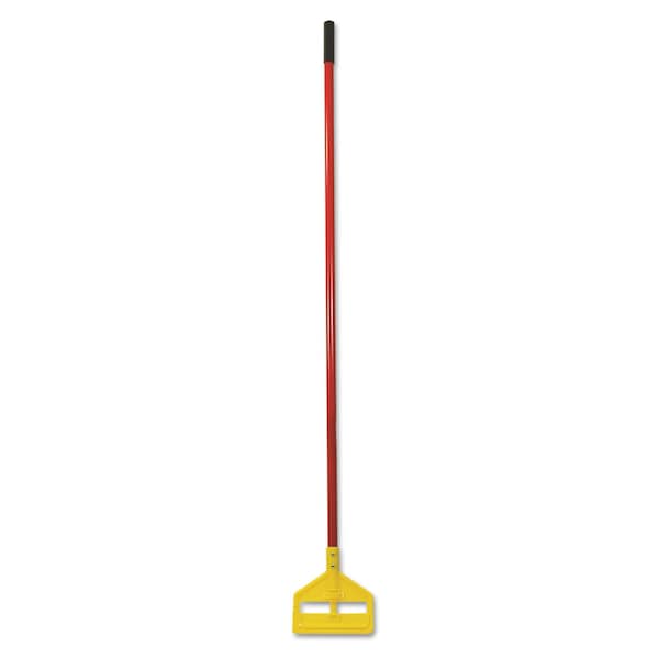 Rubbermaid Commercial 60 in Mop and Broom Handles, 1" Dia, Red/Yellow, Fiberglass - FGH14600RD00