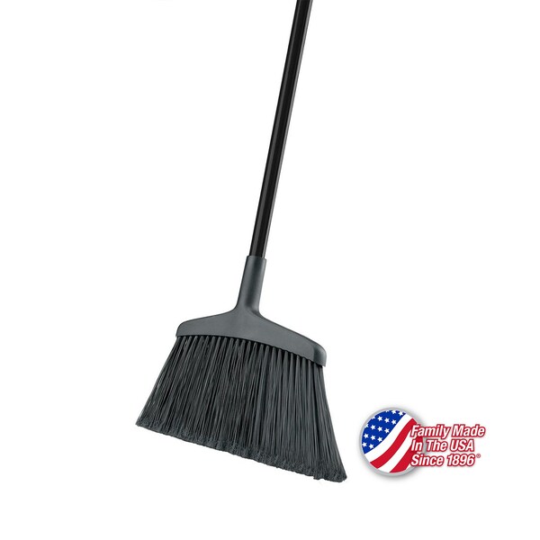 Libman Commercial Wide Commercial Angle Broom, 15, Black Handle, 6PK - 1115