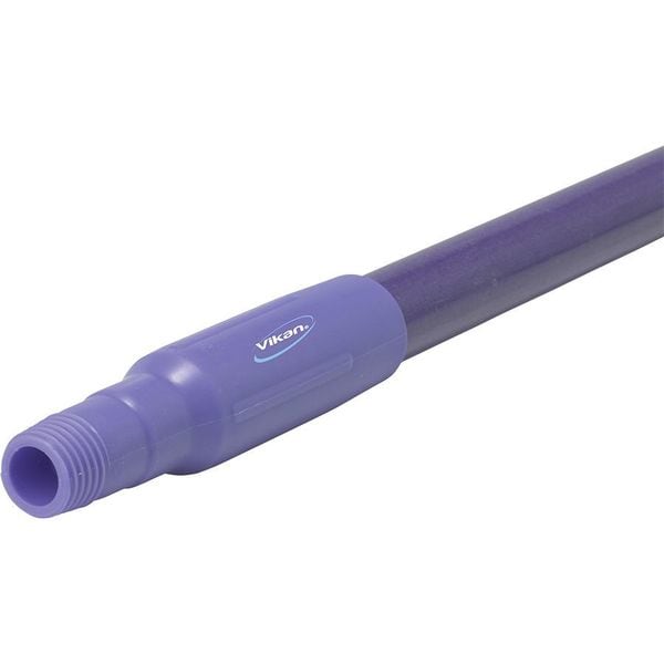 Vikan 59" Color Coded Handle, 1 1/4 in Dia, Purple, Fiberglass - 29388