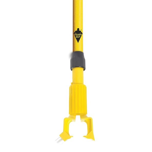 Tough Guy Clamp On Wet Mop Handle, Yellow, Fiberglass - 22F184