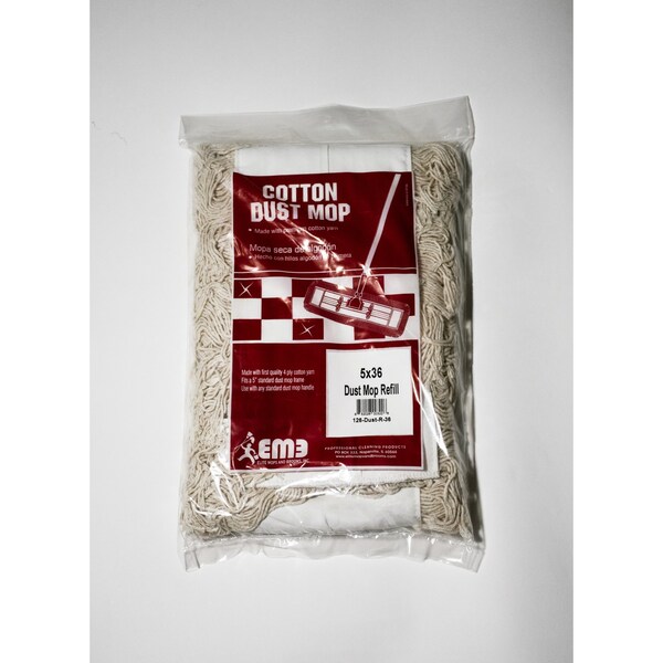 Elite Mops & Brooms Elite Mops and Brooms 5 x 36 Dust Cotton Mop Refill 1 pk - 126-DUST-R-36