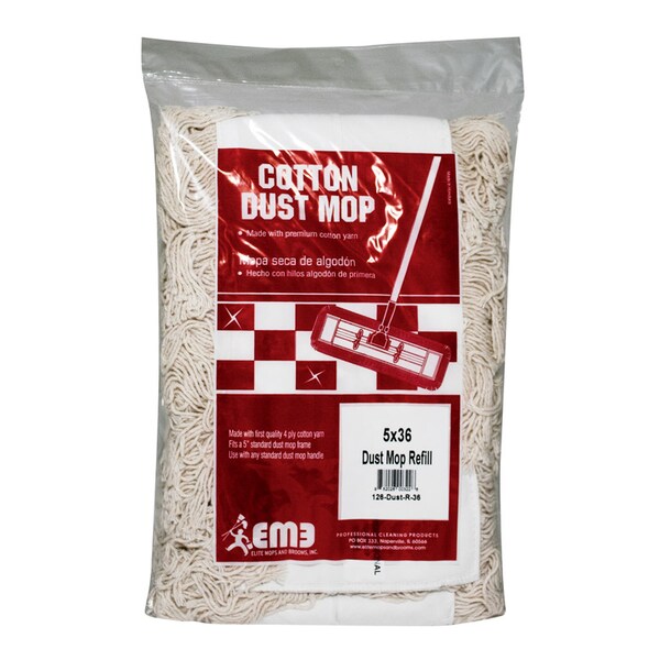 Elite Mops & Brooms Elite Mops and Brooms 5 x 36 Dust Cotton Mop Refill 1 pk - 126-DUST-R-36