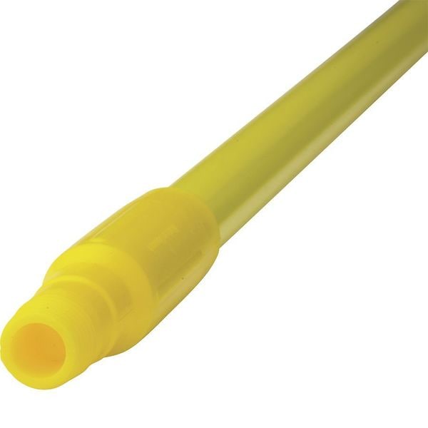 Vikan 59" Color Coded Handle, 1 1/4 in Dia, Yellow, Fiberglass - 29386