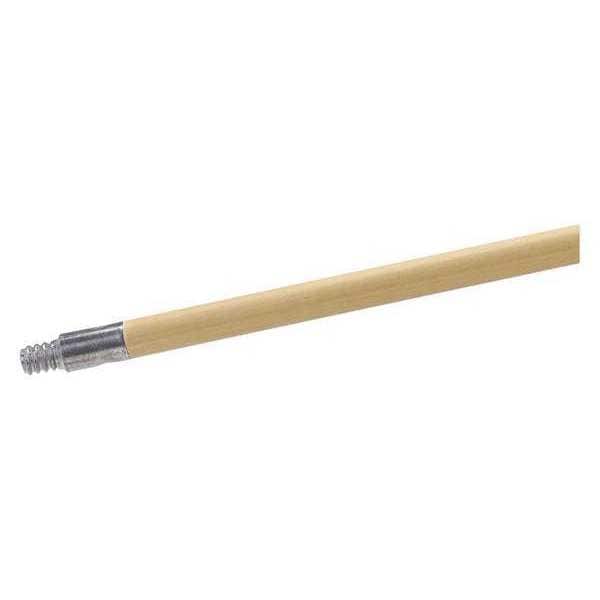 Carlisle Foodservice 60" Metal Tip Threaded Wood Handle, 60in, PK12, Wood - 4526700