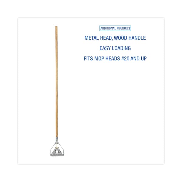 Boardwalk 54" Mop and Broom Handles, 0.88" Dia, Natural, Wood - BWK601
