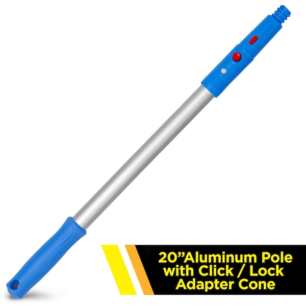 Gritt Commercial 20 Aluminum Pole with Click / Lock Adapter Cone - GRI107