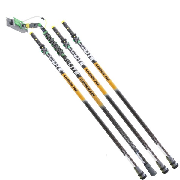 Unger nLite Carbon 24K Water Fed Pole Kit 595 Ft  16 Powerbrush - CF86G,CF33G,NUK41