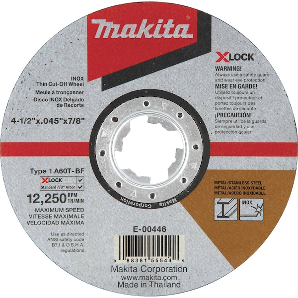 Makita X-LOCK 4 1/2x0.045x7/8" Metal y Sta - E-00446