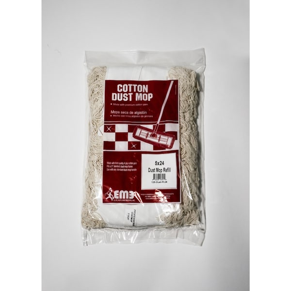 Elite Mops & Brooms Elite Mops and Brooms Dust Cotton Mop Refill 1 pk - 125-DUST-R-24