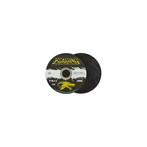 Rueda de corte recubierta con rendimiento recto, 4-1/2" x .04" x 7/8" T1, Arc Abrasives A60T - 945047805W