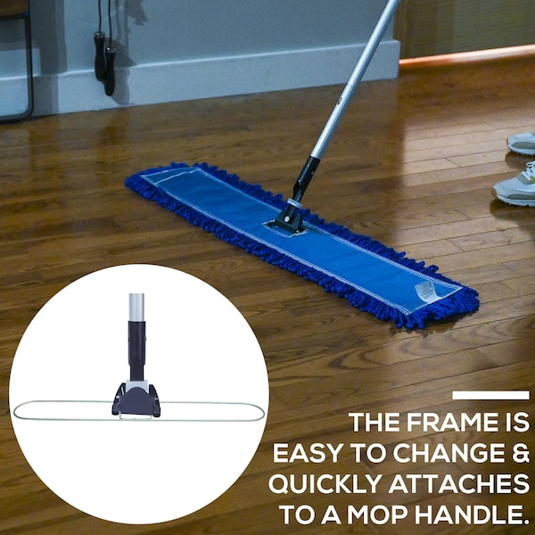 Bison Life Bison Life 36 Inch Commercial High Quality Metal Slide On Dust Mop Frame - KHES-MDMF-36