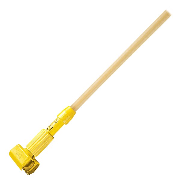 Rubbermaid Commercial Handle, f/Wet Mops, Clamp Style, Hardwood, 60" , Yellow, PK 12 - RCPH216000000CT