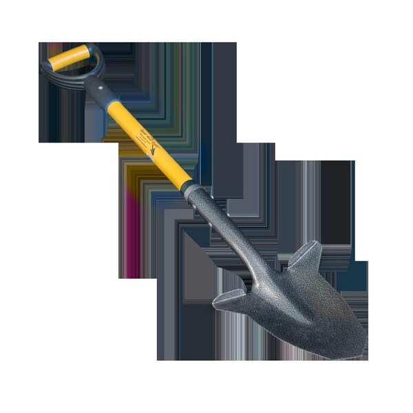 Invernaculo Short Reinforced Fiberglass Handle with Cushion D Grip, Yellow - IN2582941